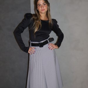 חצאית פפיטה משבצות שחור לבן